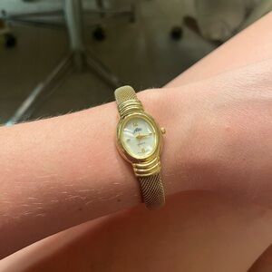 Gold bracelet watch